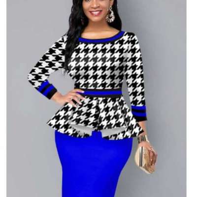 Power Print Pleated Dress Blue Profile Picture